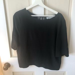 Amour Vert Silk Black Vicky Blouse